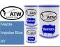 Preview: Mazda, Impulse Blue, AY: 500ml Lackdose + 500ml Klarlack + 250ml Härter - Set, von ATW Autoteile West.